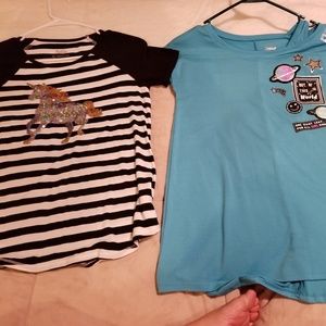 2 justice shirts sz 12